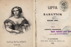 Leptir : zabavnik za godinu 1859.-1862. Izdao Ljudevit Vukotinović.  U Zagrebu : Tiskom Narod. tiskarne dra. Ljudevita Gaja